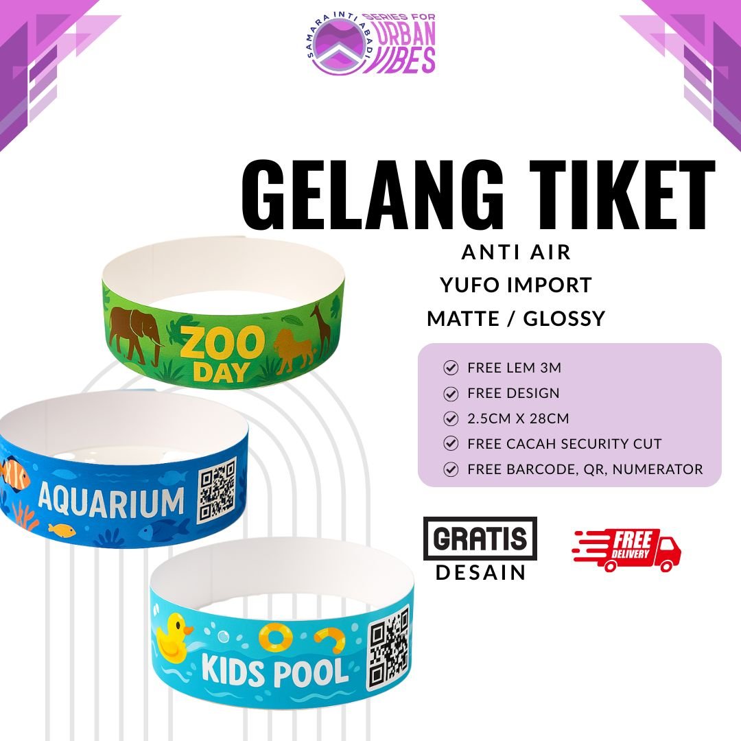 Gelang Kertas Yupo Ekonomis Custom